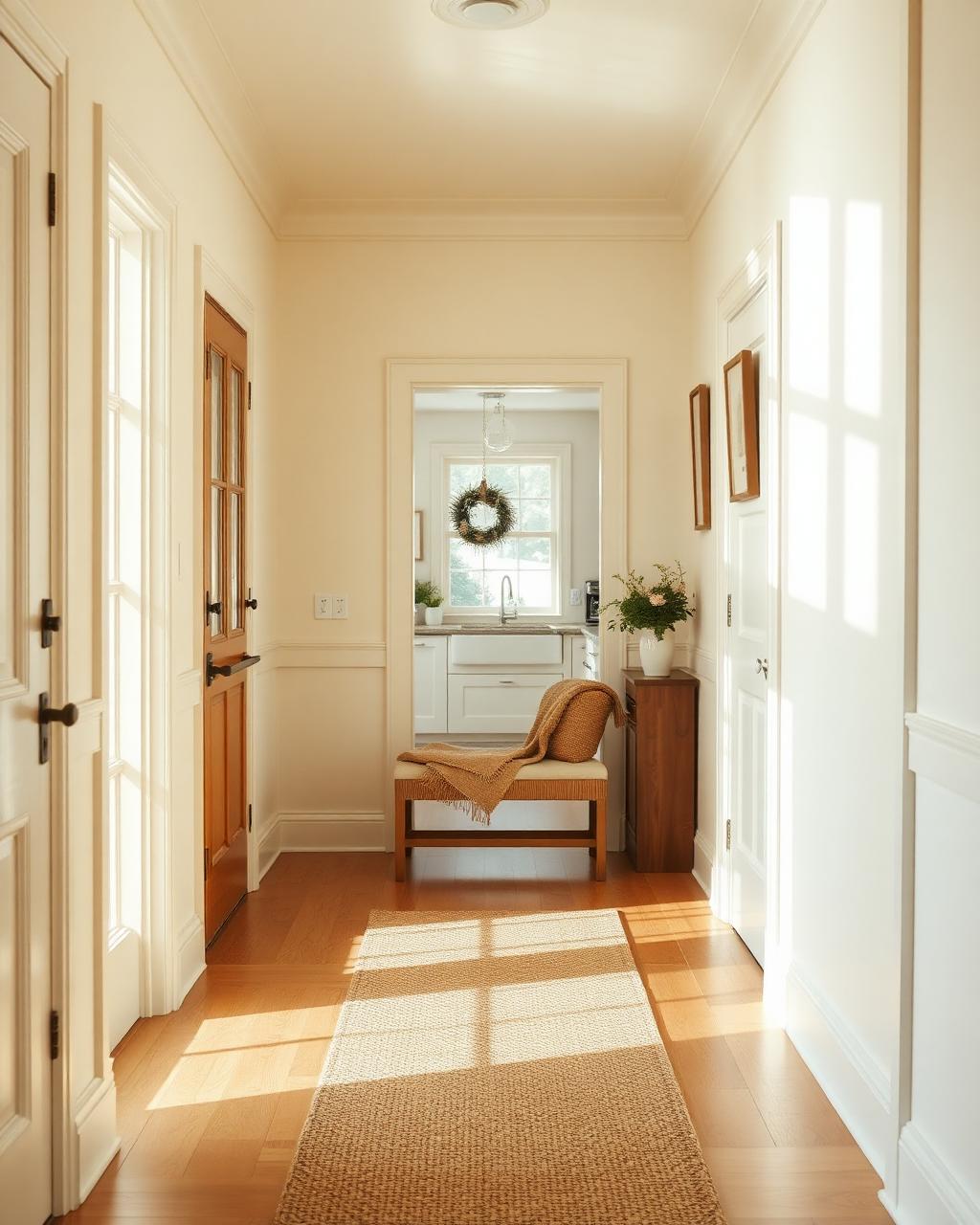 Bright, welcoming home interior with natural morning light